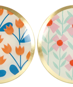 9824 ASSIETTE EN VERRE MID CENTURY 4P